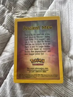 SEALED Ancient Mew Pokemon New Movie Promo Double Holo Foil Rare 1999-2000 Card - Image 1