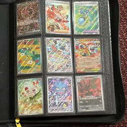 Pokemon TCG GX EX V VSTAR Holo Foil Full Art Card Lot Binder Charizard Reshiram - Image 1