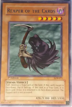 Yugioh LOB-071 Reaper of the Cards Card Game TCG 1st Edition - Image 1