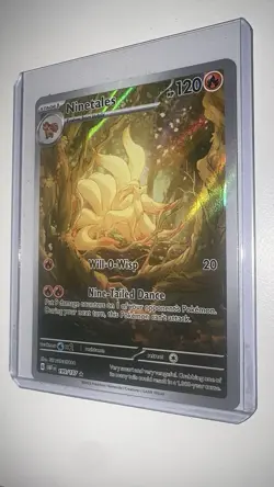 Ninetales Illustration Rare 199/197 Obsidian Flames Holo Pokemon Card English - Image 2