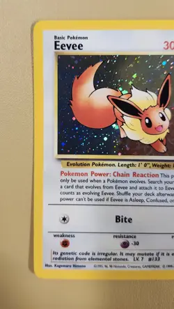 2000 Pokemon Promo Eevee Holo - see video of Holo & Card - Image 3