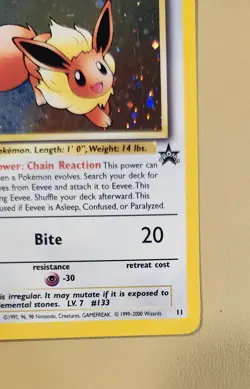 2000 Pokemon Promo Eevee Holo - see video of Holo & Card - Image 5