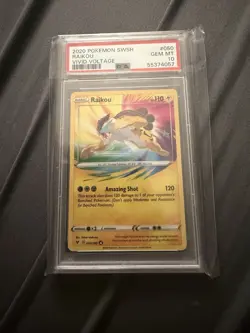 Pokemon TCG Raikou Vivid Voltage Holo Card PSA 10 050/185 - Image 1