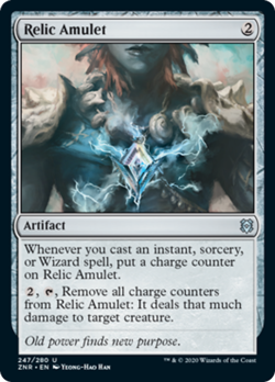Relic Amulet FOIL Zendikar Rising NM Artifact Uncommon MAGIC MTG CARD ABUGames - Image 1