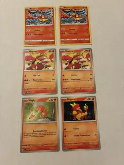 Lot of 6 Magmar and Magby Pokemon Cards - Image 1