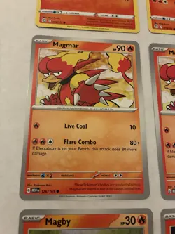 Lot of 6 Magmar and Magby Pokemon Cards - Image 4