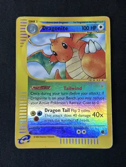 Pokemon TCG Dragonite Reverse Holo Card 43/165 HP/Damage *See Pictures and Desc - Image 1
