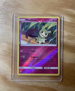 Pokemon Mimikyu Reverse Holo Rare Card Sun & Moon Team Up 112/181 - Image 2