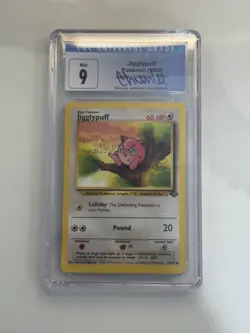 Chumlee Collection CGC 9 MINT Jigglypuff Jungle Vintage Graded Pokemon Card - Image 1