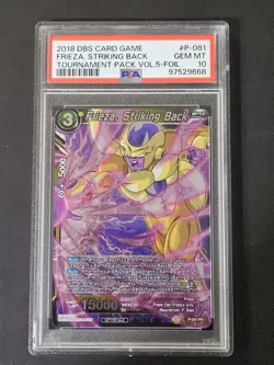 DBS Card Game Frieza, Striking Back P-081 Foil Promo - PSA 10 POP 10 - Image 1