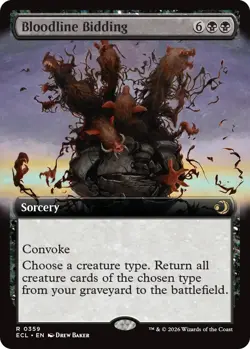 MTG Lorwyn Eclipsed Bloodline Bidding Extended Art NM Magic the Gathering - Image 1