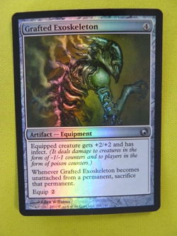 Grafted Exoskeleton FOIL NM -- Uncommon Artifact -- Scars of Mirrodin MTG - Image 1