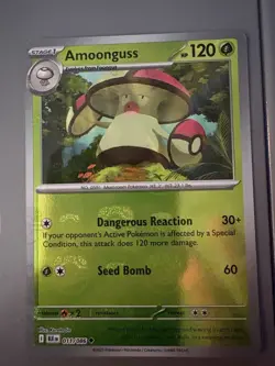 Amoongus 011/086 Master Ball Pattern Pokemon Card SV: Black Bolt - Image 1