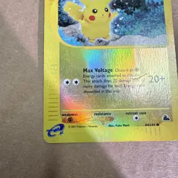Pikachu 84/144 Skyridge Reverse Holo Rare Pokemon TCG Nintendo ITALIAN DMG - Image 3