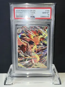 ✅ PSA 10 • Ethan's Typhlosion Destined Rivals Pokemon Illustration Rare 190/182 - Image 4