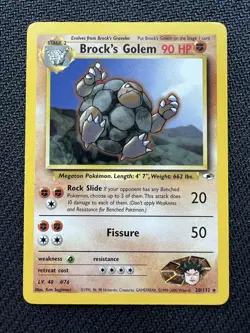 Pokemon Card - Brock's Golem Gym Heroes 20/132 Rare NM-LP - Image 1