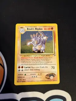 Brock's Rhydon 2/132 Gym Heroes 2000 Holo Rare WOTC Pokemon Card TCG - Image 1