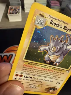 Brock's Rhydon 2/132 Gym Heroes 2000 Holo Rare WOTC Pokemon Card TCG - Image 2