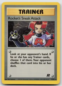 Pokemon Card Rocket's Sneak Attack (72) Rare Team Rocket 72/82 - Image 1
