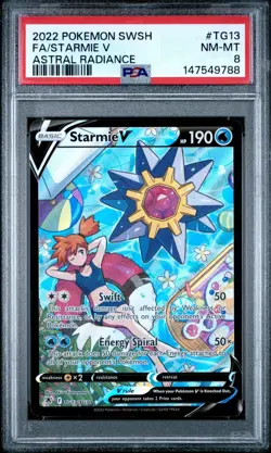 PSA 8 STARMIE V TG13/TG30 FULL ART ASTRAL RADIANCE POKEMON 🌊 - Image 1