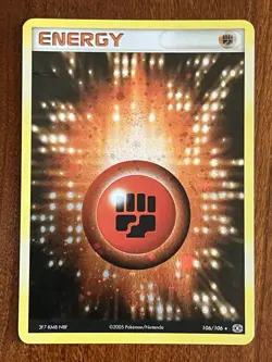 Pokemon Fighting Energy 106/106 EX Emerald Double Holo Swirl - Image 1