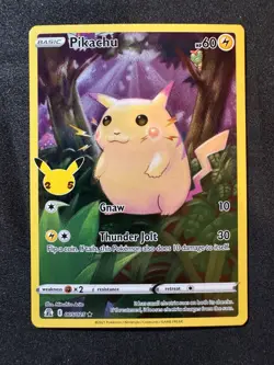 Pokemon Pikachu TCG Holo Rare 25th Celebrations Series 5/25 (c) - Image 1