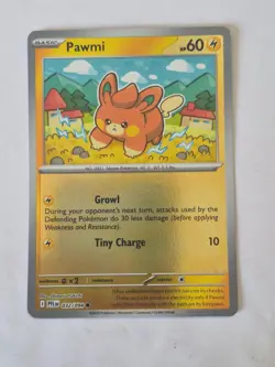 Pawmi 032/094 Common Phantasmal Flames Pokemon Reverse Holo Near Mint - Image 1