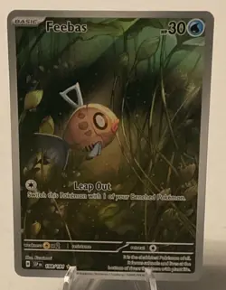 Pokemon TCG Feebas SV08 Paradox Rift 052/182 Reverse Holo 30 HP English - Image 1