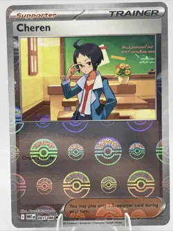 Pokemon TCG Cheren 081/086 White Flare Poke Ball Reverse Holo Uncommon Card - NM - Image 1