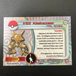 Alakazam #65 Topps Chrome Series 1 Pokemon TV Animation Edition 2000 Vintage NM - Image 4