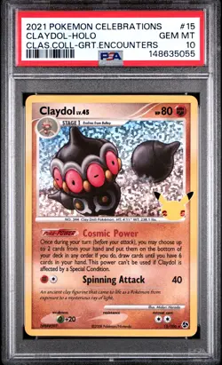 2021 POKEMON CELEBRATIONS CLASSIC COLLECTION #15 CLAYDOL-HOLO PSA 10 - Image 1