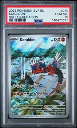 2023 POKEMON SVP EN-SV BLACK STAR PROMO #014 KORAIDON PSA 10 - Image 1