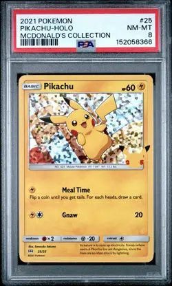 2021 POKEMON MCDONALD'S COLLECTION #25 PIKACHU-HOLO PSA 8 - Image 1