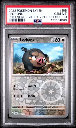 Pokemon Lechonk Pokemon Center Promo #155 - PSA 10 - Image 1
