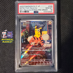 PSA 10 Pokemon Card Detective Pikachu 098/SV-P Nintendo Switch Promo Japanese - Image 1