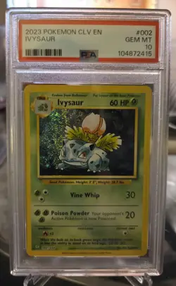 pokemon 2023 Ivysaur Gem Mint 10 holo #002 - Image 1