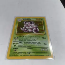NIDOKING BASE SET HOLO POKEMON 11/102 FOIL HAS MARK READ DESC - Image 2
