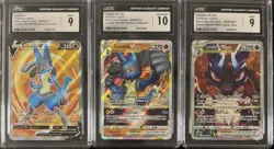 SEQUENTIAL CGC 9 10 9 LUCARIO V VSTAR 213 214 291 BLACK STAR PROMO POKEMON - Image 1