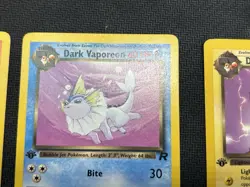 Pokemon Dark Vaporeon, Dark Flareon, Dark Jolteon, 1st Edition Team Rocket LP - Image 5