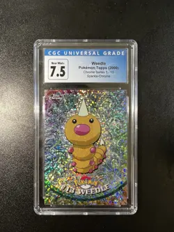 Topps Chrome 2000 Weedle Pokemon #13 Sparkle Refractor CGC 7.5 - Image 1