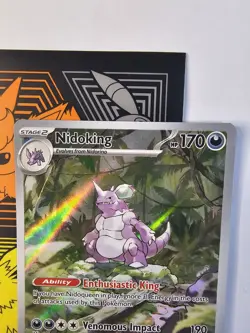 Pokemon Scarlet and Violet Nidoking 174/165 Holo Illustration Rare TCG - Image 3