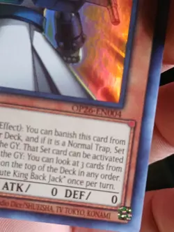 Yugioh Absolute King Back Jack OP26-EN004 Super Rare NM - Image 4