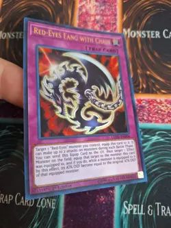 Yugioh Red-Eyes Fang with Chain LEDU-EN004 Ultra Rare 1st Edition Near Mint - Image 2