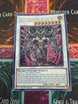 Yugioh Draco Berserker of the Tenyi MP20-EN166 Prismatic Secret 1st Edition NM - Image 1