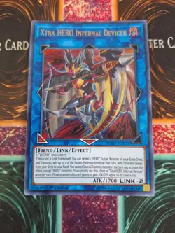 Yugioh Xtra HERO Infernal Devicer DUOV-EN013 Ultra Rare 1st Edition Near Mint - Image 1
