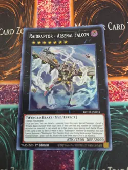 Yugioh Raidraptor - Arsenal Falcon ROTD-EN094 Super Rare 1st Edition Near Mint - Image 1
