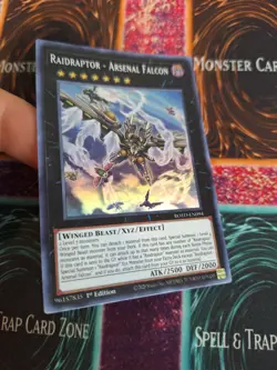 Yugioh Raidraptor - Arsenal Falcon ROTD-EN094 Super Rare 1st Edition Near Mint - Image 2