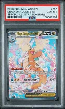 Mega Dragonite ex 290 Ascended Heroes Special Illustration Rare Pokemon PSA 10 - Image 1