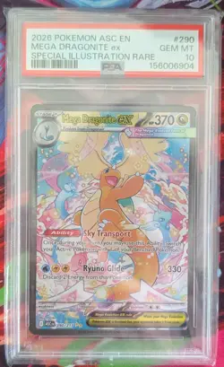 Mega Dragonite ex 290 Ascended Heroes Special Illustration Rare Pokemon PSA 10 - Image 3