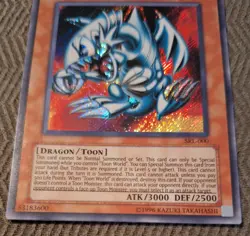 Yugioh Blue-Eyes Toon Dragon Spell Ruler Secret Rare SRL-000 Holo Bleed VLP - Image 2